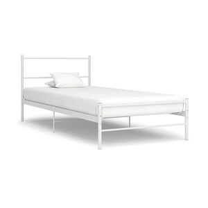 vidaXL Bett Weiß Metall 90x200 cm