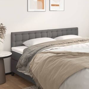 2er Set Kopfteil für Bett - Bett-Kopfteil Grau 100x5x78/88 cm Kunstleder BV438938 Bonnevie