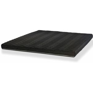 Letti Moderni - Black Label Matratzentopper aus Latex 120x200x8 schwarz