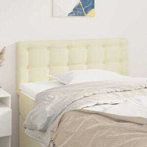 Kopfteil für Bett - Bett-Kopfteil Creme 100x5x78/88 cm Kunstleder BV296960 - BonneVie