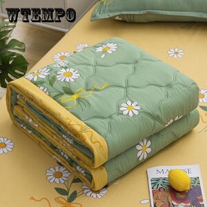 Wtempo Gänseblümchen-Bedruckte Steppdecken Für Den Sommer, Queen-Size-Bett, Mechanisch Waschbar, Weiche Bettdecke, Einzel- Und Doppeldecke, Steppdecke Für Kinder Und Erwachsene, 150 X 200 Cm