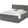 Jette Home Motor-Boxspringbett  Jette Patch ¦ grau ¦ Maße (cm): B: 20