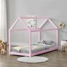 [en.casa] Kinderbett Netstal 90x200 cm Rosa