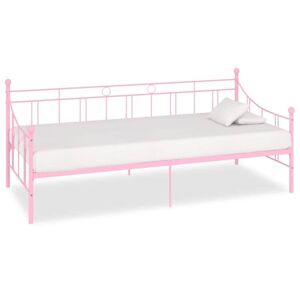 vidaXL stel til daybed 90x200 cm metal pink