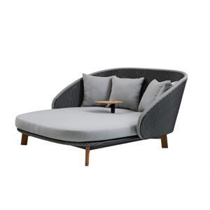 Cane-line Outdoor Peacock Daybed, inkl. bord - Grey