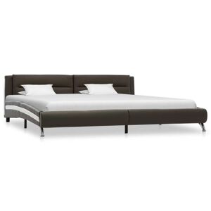 vidaXL sengestel 160x200 cm kunstlæder grå