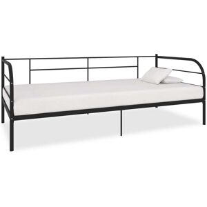 vidaXL stel til daybed 90x200 cm metal sort