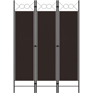 vidaXL 3-panels rumdeler 120x180 cm brun