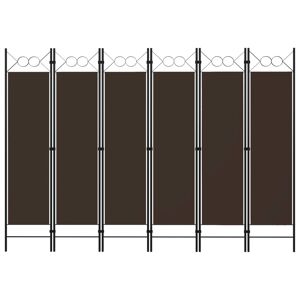 vidaXL 6-panels rumdeler 240x180 cm brun