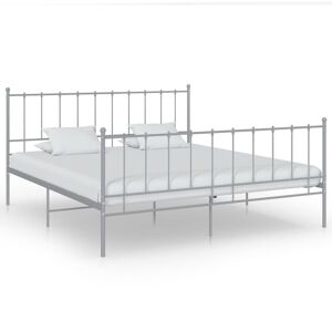 vidaXL sengestel 180x200 cm metal grå