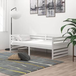 vidaXL daybed 90x200 cm massivt fyrretræ hvid