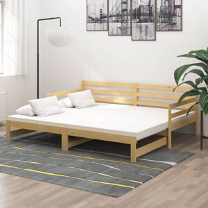 vidaXL daybed med udtræk 2x(90x200 cm) massivt fyrretræ