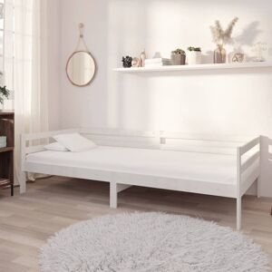 vidaXL daybed med madras 90x200 cm massivt fyrretræ hvid