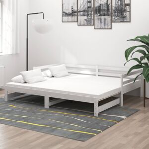 vidaXL daybed med udtræk 2x(90x200) cm massivt fyrretræ