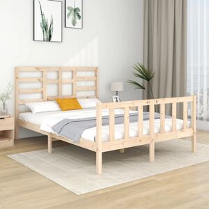 vidaXL sengeramme 120x190 cm Small Double massivt træ