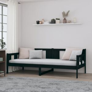 vidaXL daybed 80x200 cm massivt fyrretræ sort