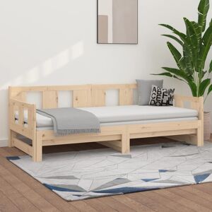 vidaXL daybed med udtræk 2x(90x200) cm massivt fyrretræ