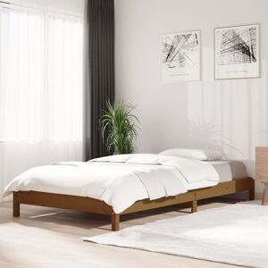 vidaXL stabelbar seng 90x190 cm massivt fyrretræ gyldenbrun