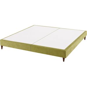 Maxcolchon Canapé Fijo Partido Horizontal 15 cm Premium 180x200 Patas Redonda Nogal