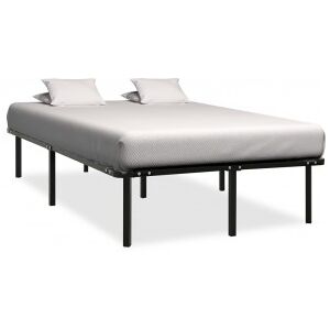 vidaXL Estructura De Cama De Metal Negro 160x200 Cm