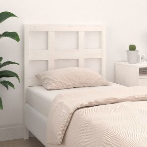 vidaXL Cabecero De Cama Madera Maciza De Pino Blanco 95.5x4x100 Cm