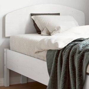 vidaXL Cabecero De Cama Madera Maciza De Pino Blanco 75 Cm