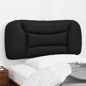 vidaXL Cabecero De Cama Acolchado Cuero Sintético Negro 90 Cm