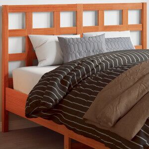 vidaXL Cabecero De Cama Madera Maciza De Pino Marrón Cera 135 Cm