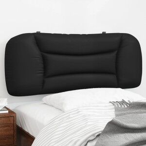 vidaXL Cabecero De Cama Acolchado Cuero Sintético Negro 100 Cm