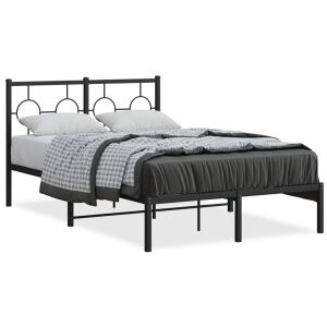 vidaXL Estructura De Cama Con Cabecero Metal Negro 120x200 Cm