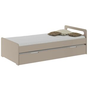 ID Kids Cama nido madera maciza y mdf  lino 90x190 cm