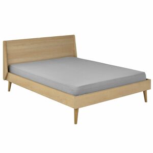 ID Kids Cama con somier y colchón madera maciza  natural 140x190 cm