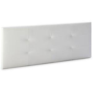 HOMN Cabecero tapizado 150x60 cm blanco, acolchado con espuma