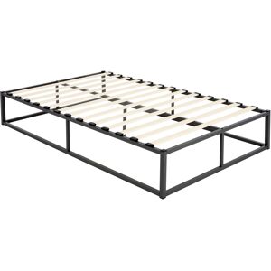 ML-Design Cama metálica negra, 200x120 cm, de estructura de acero