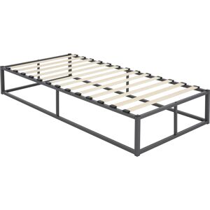 ML-Design Cama metálica antracita, 90x200 cm, de marco de acero