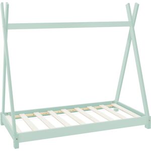 ML-Design Cama infantil madera menta 147,5 x 137 x 77,5 cm