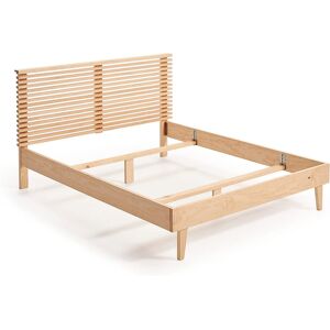 Hogar24 Cama de madera maciza y cabecero, válido para colchón de 150 x 190 cm