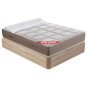 Pikolin Colchón muelles normablock 31cm, canapé abatible y almohadas 135x190