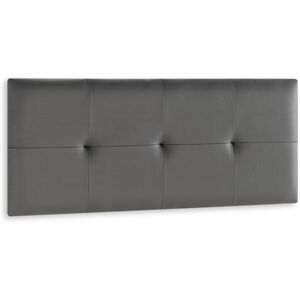 Home Heavenly Cabecero 115 cm acolchado capitoné tapizado polipiel gris