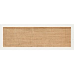 Decowood Cabecero de madera maciza y rafia en tono blanco de 160x60cm