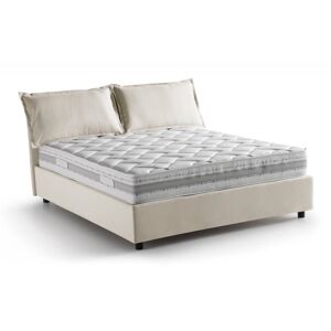 Talamo Italia Cama doble en tela beige 160x200 cm