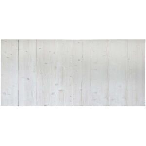 NATYAL Cabecero de cama de madera maciza en tono blanco envejecido 200x75cm