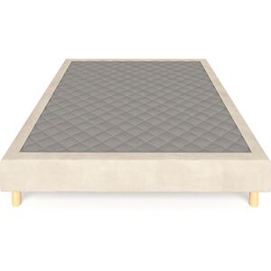 Morfeo Base tapizada color beige 90x190