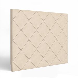 Morfeo Cabecero de madera tapizado beige 115x120 cm. Para cama de 105 cm