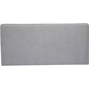 Miliboo Cabecero de cama para colgar de tela efecto aterciopelado gris 160 cm LILY