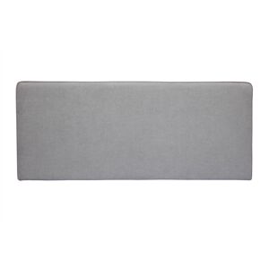 Miliboo Cabecero de cama para colgar de tela efecto aterciopelado gris 180 cm LILY