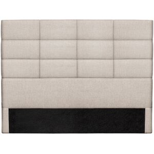 Miliboo Cabecero moderno en tejido beige natural 160 cm ANATOLE