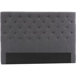 Miliboo Cabecero tejido gris oscuro 160cm ENGUERRAND