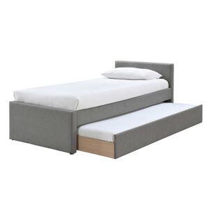 Miliboo Cama nido infantil 90 × 195 cm tela gris MACCO