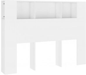 vidaXL Mueble Cabecero Blanco 140x18.5x104.5 Cm